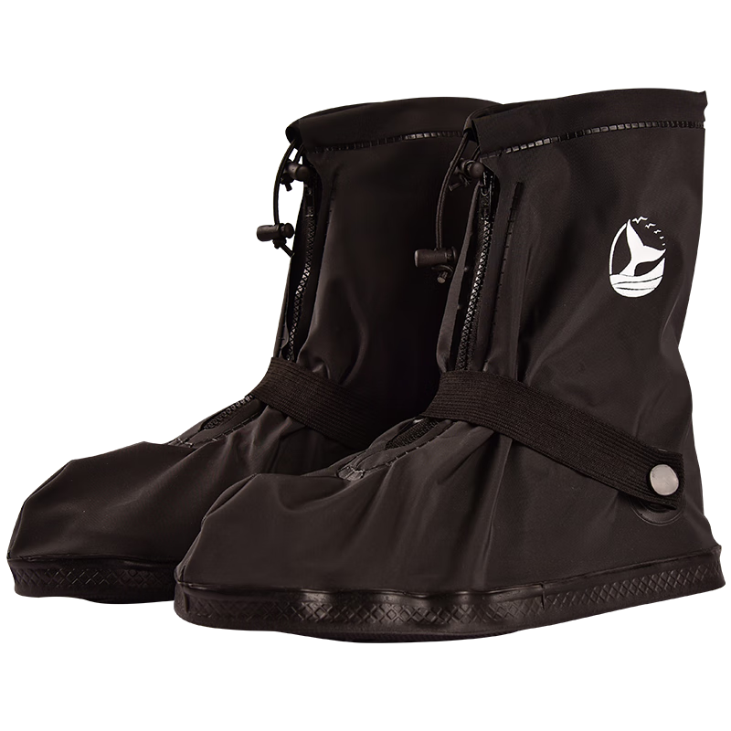 御乐雨鞋套男女雨天不易滑雨鞋户外防雨耐磨套鞋Y-188黑色L