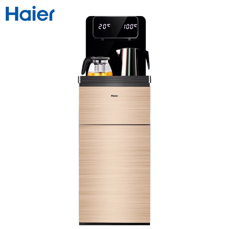 海尔（Haier）茶吧机 家用智能LED屏显多功能冷热型 立式自动上水饮水机 YD1952-CB