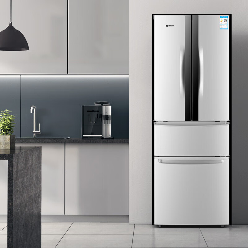 奥克斯（AUX） 278升 法式多门冰箱家用 四门三温 纤薄机身 环保节能 冷冻冷藏电冰箱 278升法式四门冰箱-银色