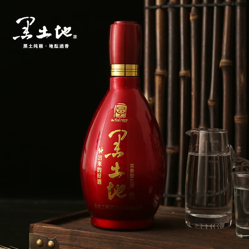 黑土地 白酒42度 浓香型东北纯粮食酒 42度 500ml 6瓶 柔和6整箱