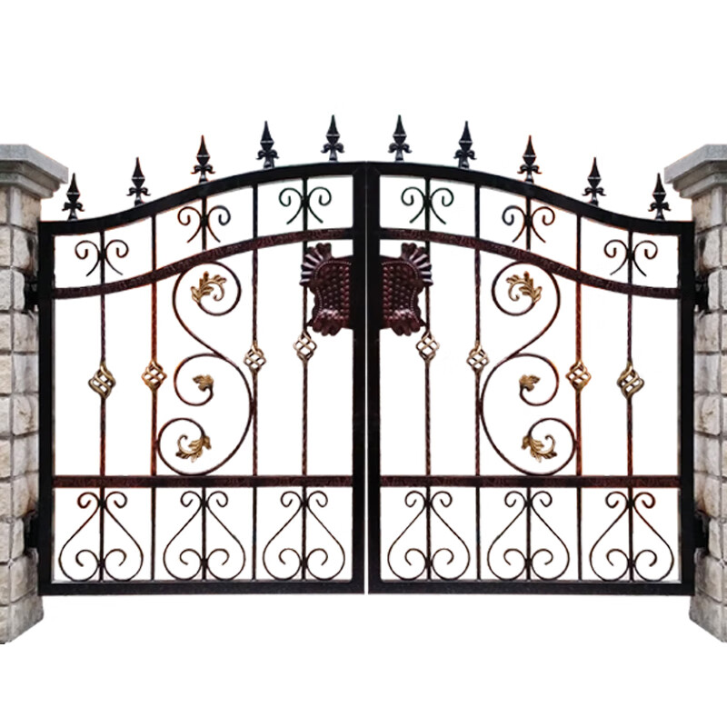 献瑜铁门庭院门 乡村围墙栅栏门家用别墅大门大门双开门 铁艺大门