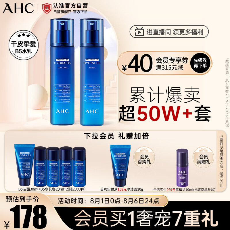 AHCB5玻尿酸厚皮水乳护肤品套装(爽肤水+乳液) 七夕情人节礼物怎么看?