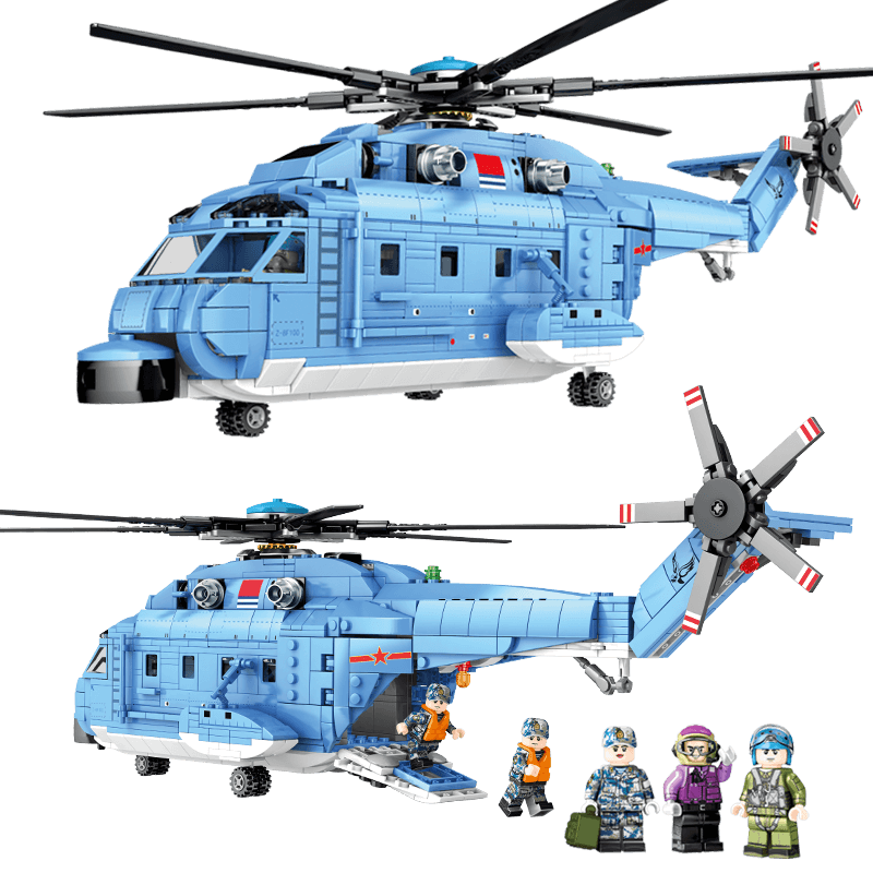 森宝积木 直-18 通用直升机 | 908PCS