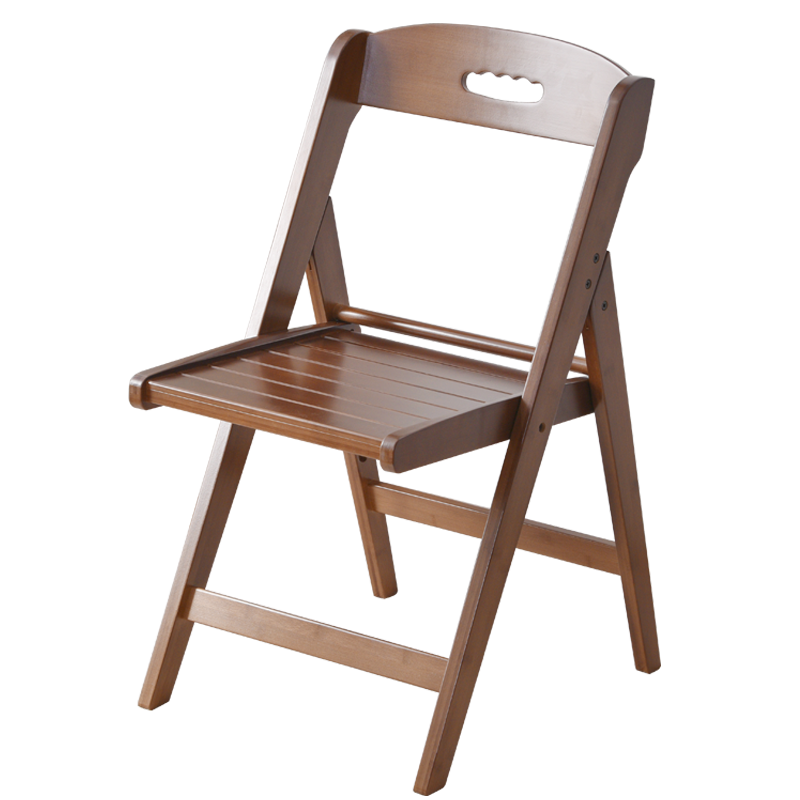 竹城鼎信 折叠椅子家用坐椅便携靠背椅竹简易折叠餐椅大人写字椅竹制椅子学习椅子 折叠椅(茶色)