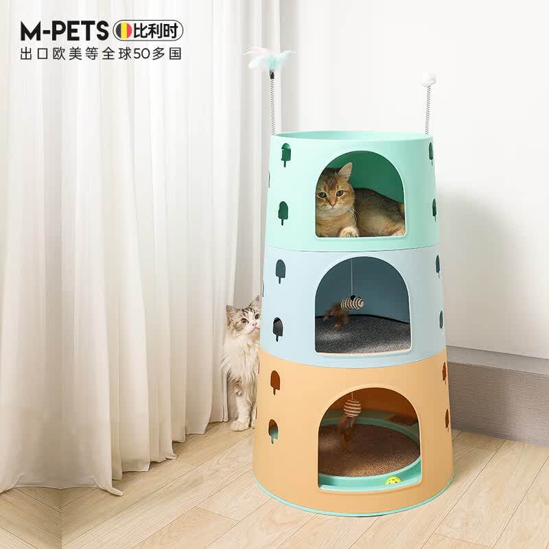 M-PETS-ZH猫爬架猫窝剑麻一体多功能猫抓板猫别墅猫玩具属于什么档次？