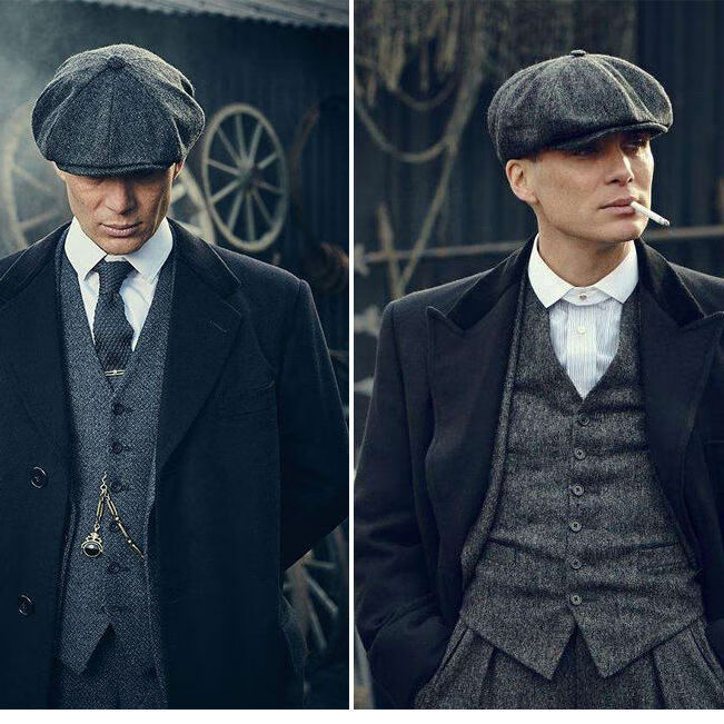 万宏达浴血黑帮羊毛八角帽男剃刀党英伦贝雷帽复古文艺报童帽时尚休闲 棕色 均码 55-58