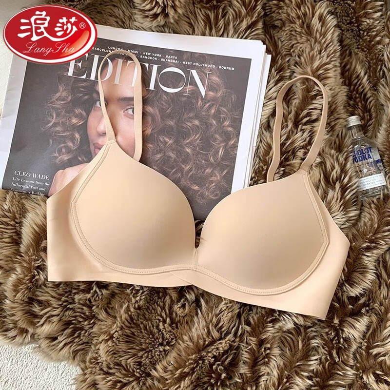 ��ɯ��langsha������Ů�޺�ŮʿС�ؾ�£�ϱ��º��޸�Ȧ�ո�����´�͸�������� MWY-8232-��ɫ 34/75AB