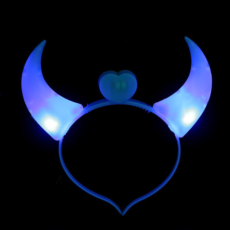 绿野客发光头饰男童演唱会道具牛角灯发光头饰带灯荧光发卡兔耳朵发箍