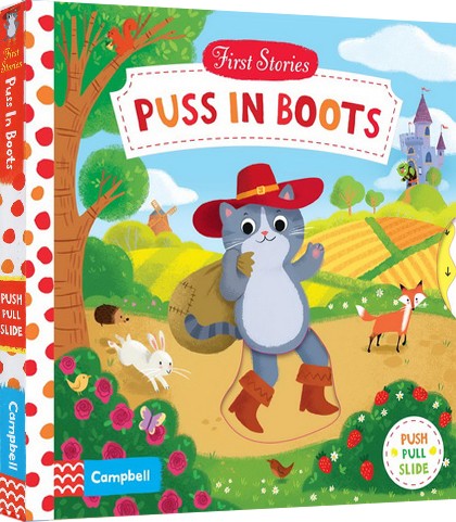 英文原版绘本 first stories puss in boots 穿靴子的猫  操作纸板书