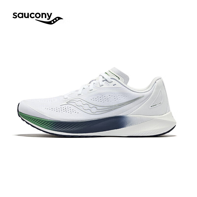 Saucony索康尼MIRAGE FLOW跑鞋男减震训练跑步鞋透气运动鞋浅紫白44.5