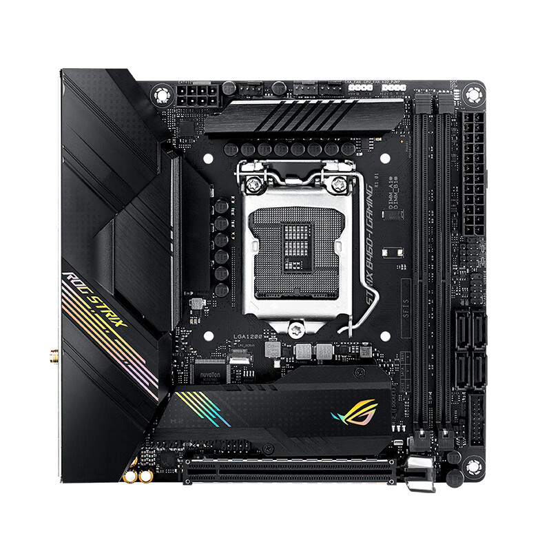 华硕(asus)rog strix b460-i gaming 支持双m.2 迷你itx电竞游戏主板