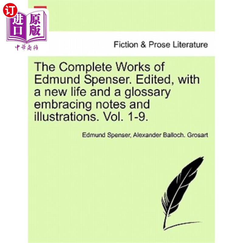 海外直订the complete works in verse and prose of edmund spencer