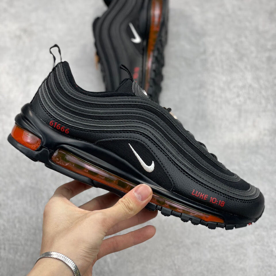全新顶端air max 97撒旦联名全掌气垫复古休闲运动鞋 纯原(顶级版本)