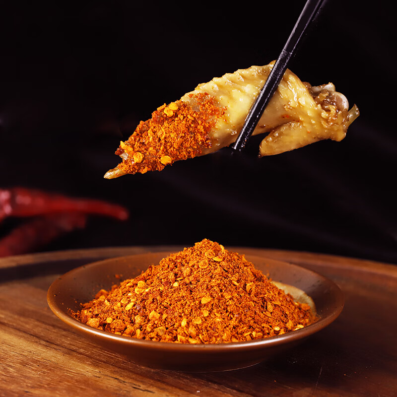 香辣蘸料100g10g10袋烤肉蘸料烧烤撒料火锅干碟调料辣椒面 香辣蘸料100g袋