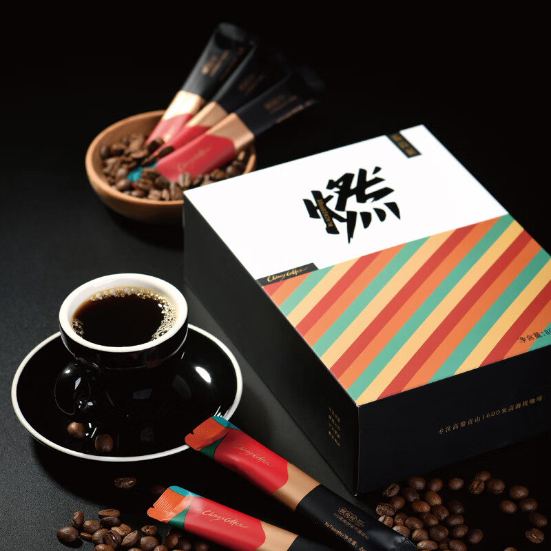 猫尚村咖啡 速溶美式黑咖啡粉高海拔无蔗糖冻干燃低脂黑咖啡纯苦黑咖啡粉40袋盒装