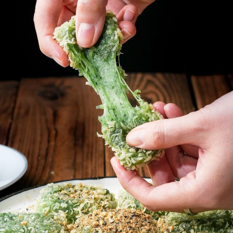 维霆野菜糍粑特色点心半成品油炸火锅食材艾草艾叶纯糯米红糖手工麻糍