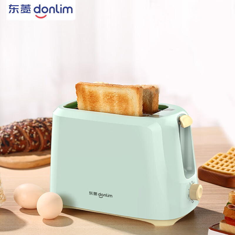 东菱（Donlim）面包机多士炉不锈钢内胆烤面包机2片烤吐司