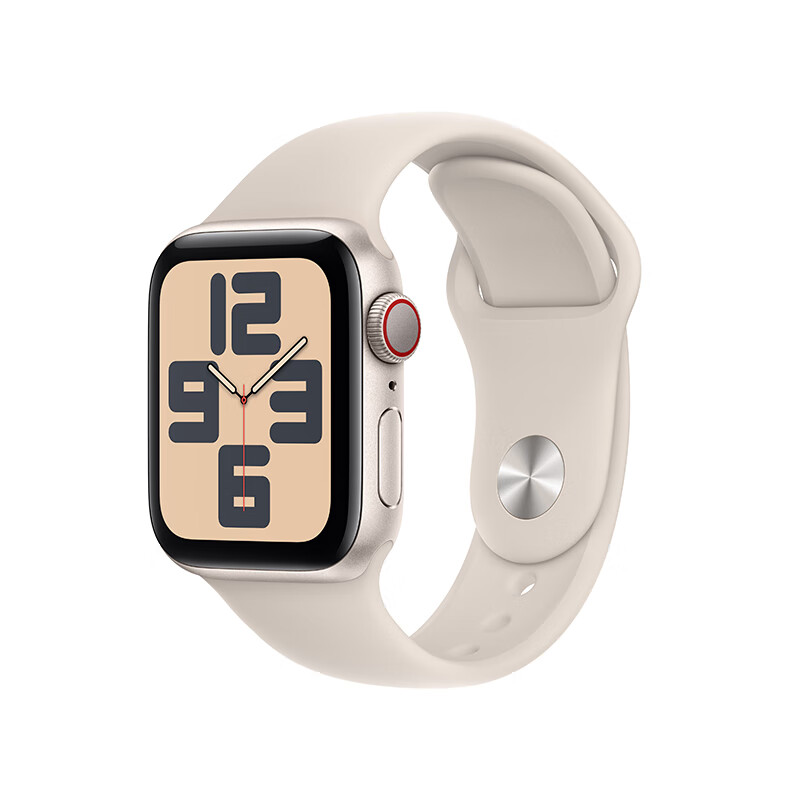 Apple 苹果 Watch SE 2023款智能手表40毫米星光色铝金属表壳星光色运动型表带M/L 手表MRG23CH/A