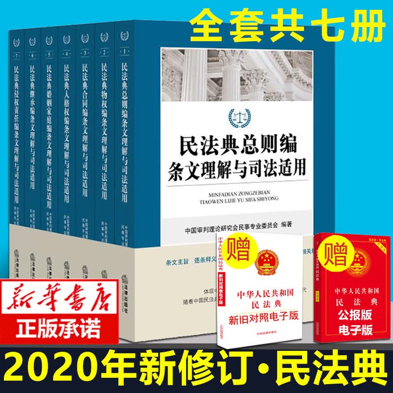 民法典2020年版 民法典总则编条文理解与司法适用 全国新修订版 全套共7册