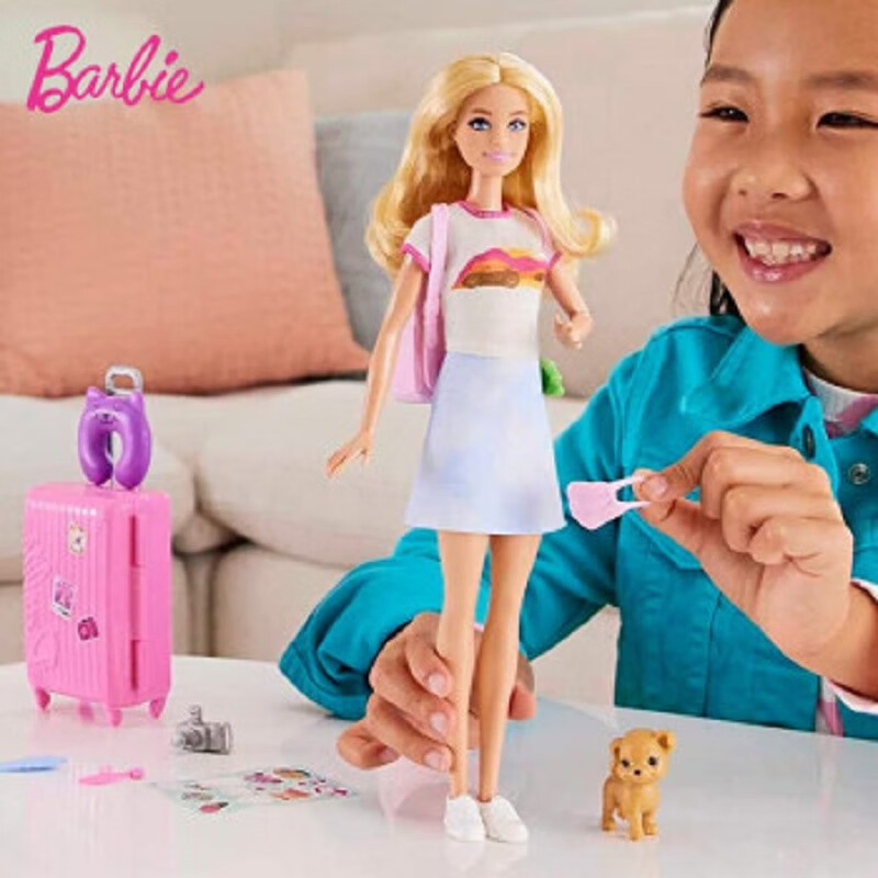 芭比（Barbie）娃娃女孩生日礼物新年礼物过家家玩具 -芭比之马里布旅行家HJY18