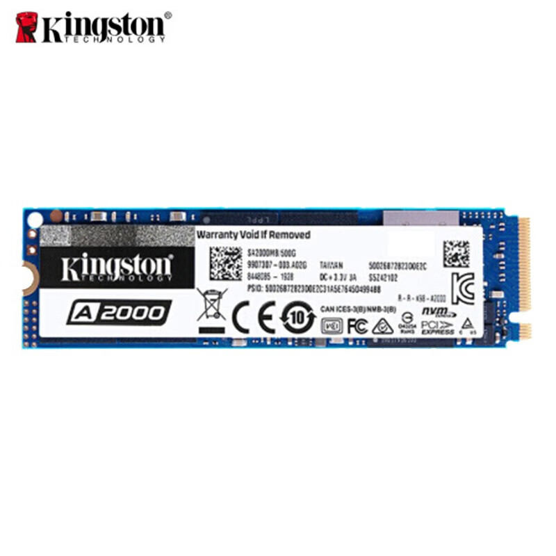 金士顿（Kingston）A2000  M.2 2000  笔记本台式机固态硬盘SSD A2000系列（普通款） 500G