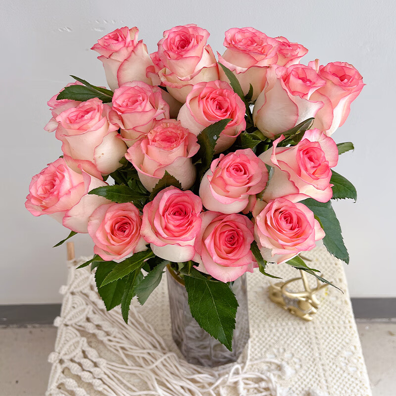 艾莎玫瑰鲜花云南基地直发冷链运输家用水养插花束送女友生日礼物 10