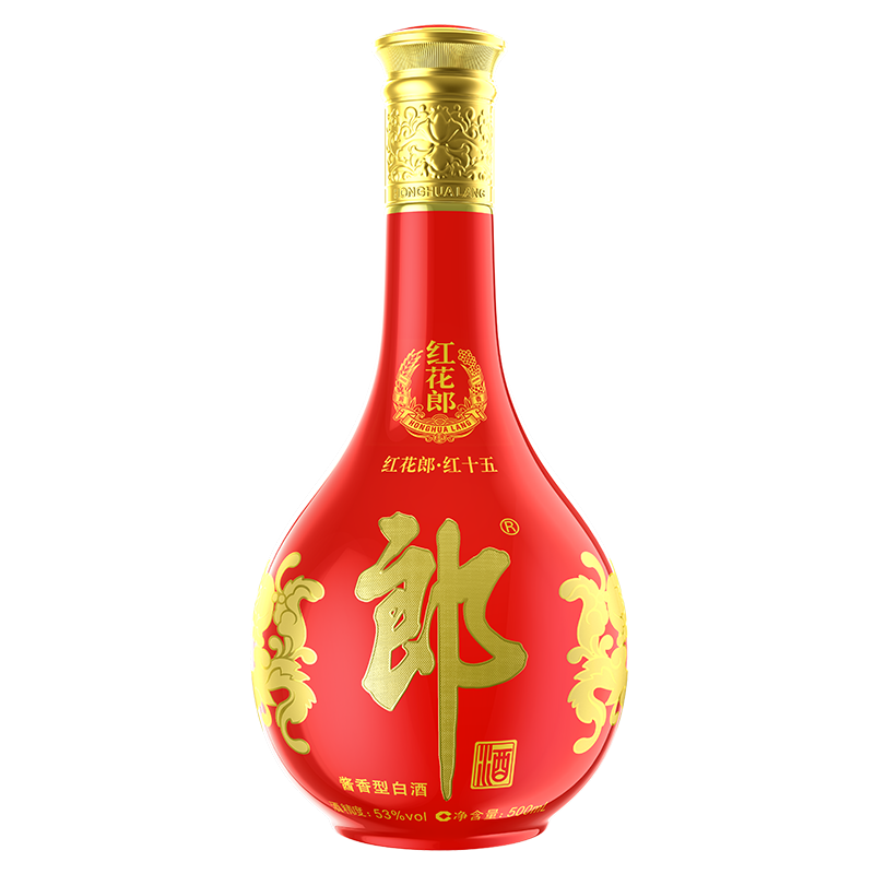 LANGJIU 郎酒 红花郎15 53%vol 酱香型白酒 500ml 单瓶装