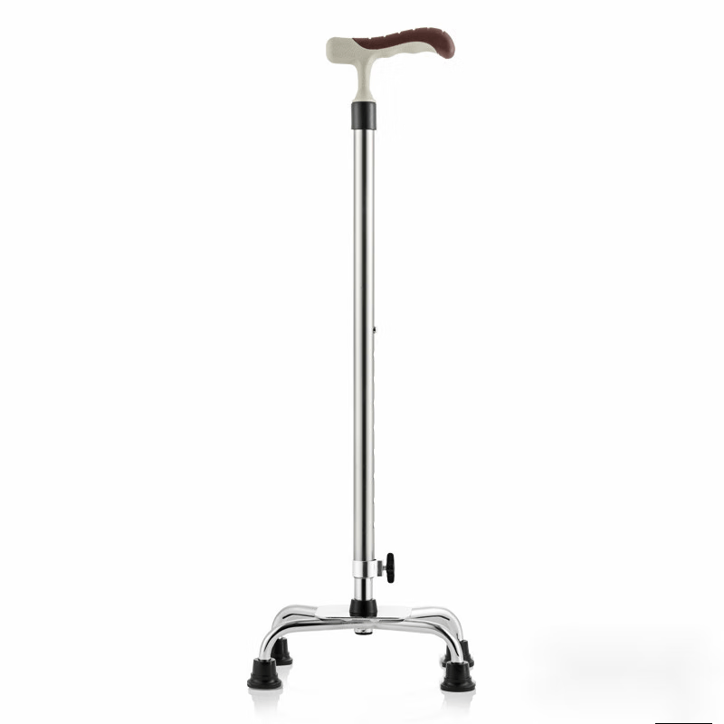 鱼跃医用拐杖拐棍老人老年人四脚手杖高度可调防滑单手杖 yu852