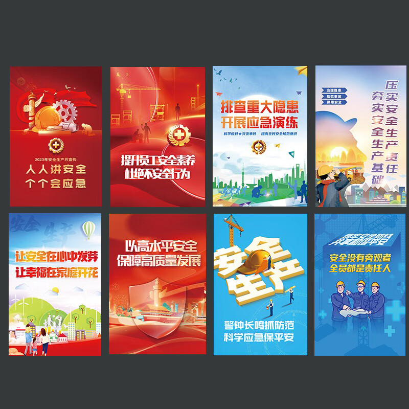 庄太太【60*80cm安全月海报6张 款式备注】安全月海报展板主题海报