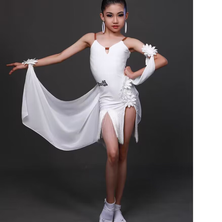 帝槿婉拉丁舞比赛服专业花服少儿拉丁舞感舞蹈服黑池拉丁舞服2023表晟