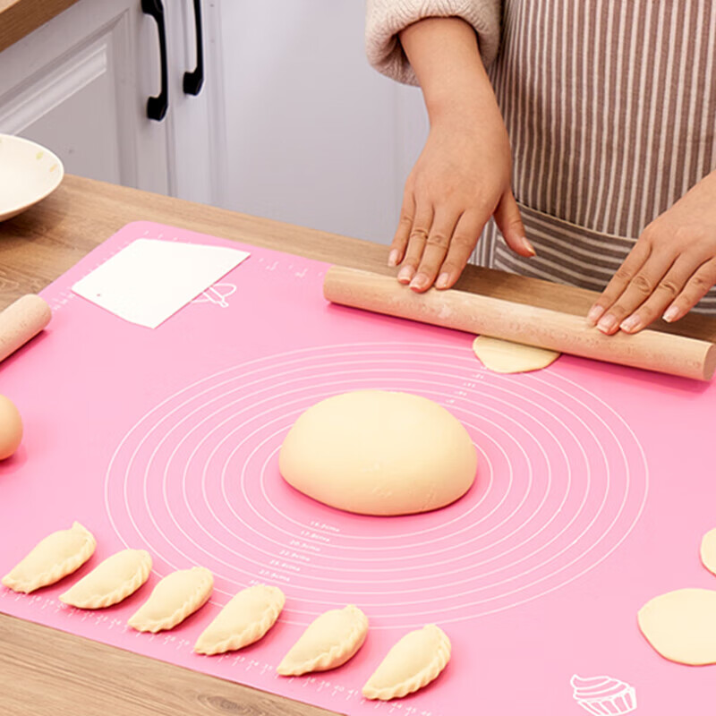 朋宁硅胶揉面垫面垫案板家用面食做包子的馒头擀面杖面团面粉面板