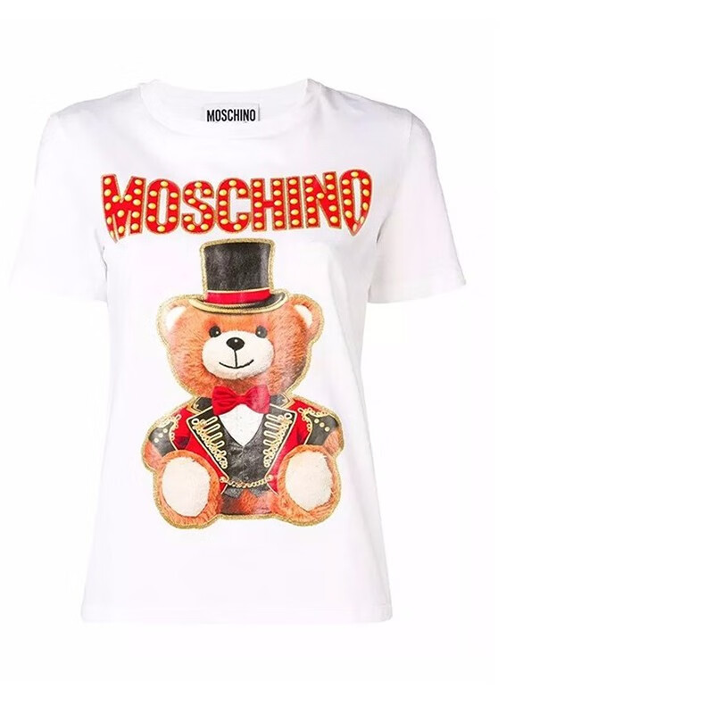 moschino 莫斯奇诺女装 19新款泰迪熊短袖t恤衫 v0708 0540 3001 白色