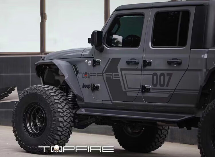 适用吉普牧马人皮卡车贴猛禽f150 坦克300贴纸车身拉花新款顶火改装贴