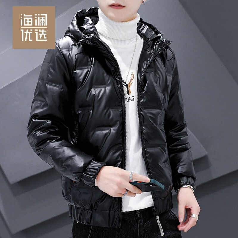 海澜之家(hla)旗下海澜优选 羽绒服男士短款秋冬季2022新款潮流帅气男