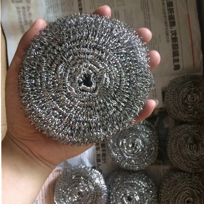 金绿士（KINRS）钢丝球不掉丝去污除锈清洁球不锈钢铁锅刷 15克*3个