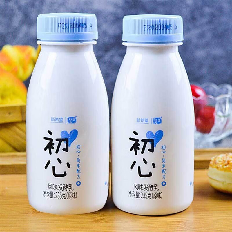 琴牌新希望初心原味熟酸奶炭烧风味发酵乳酸牛奶235g/瓶装 初心原味*6