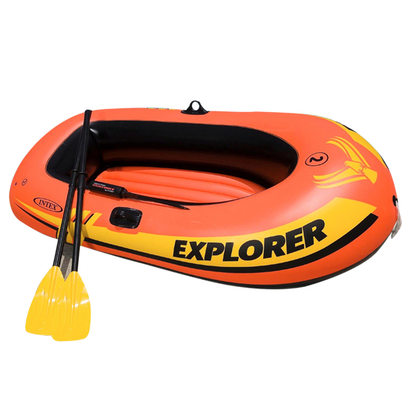 INTEX 58331兩人充氣船 釣魚船戲水戶外橡皮劃艇沖鋒舟含船漿和打氣泵