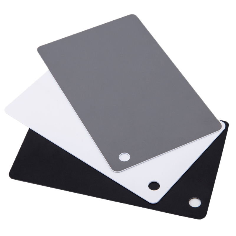 jjc18度灰卡白平衡卡摄影18灰卡黑白灰三色中灰板便携测光校色卡中号