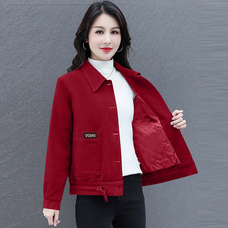 叶紫枫棉服外套女2023秋冬新款加棉加厚时尚洋气小个子百搭夹克短款