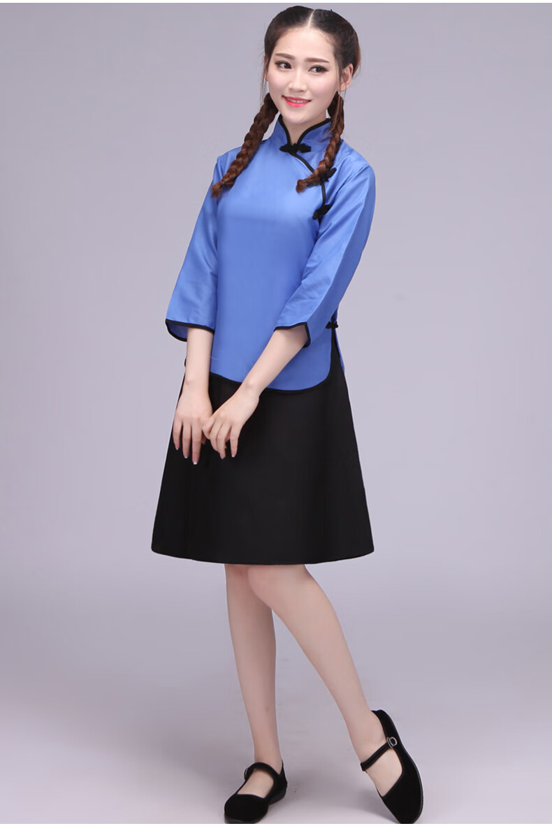 民国学生装女服装五四青年装民国风复古毕业班校服写真古装中山装工装