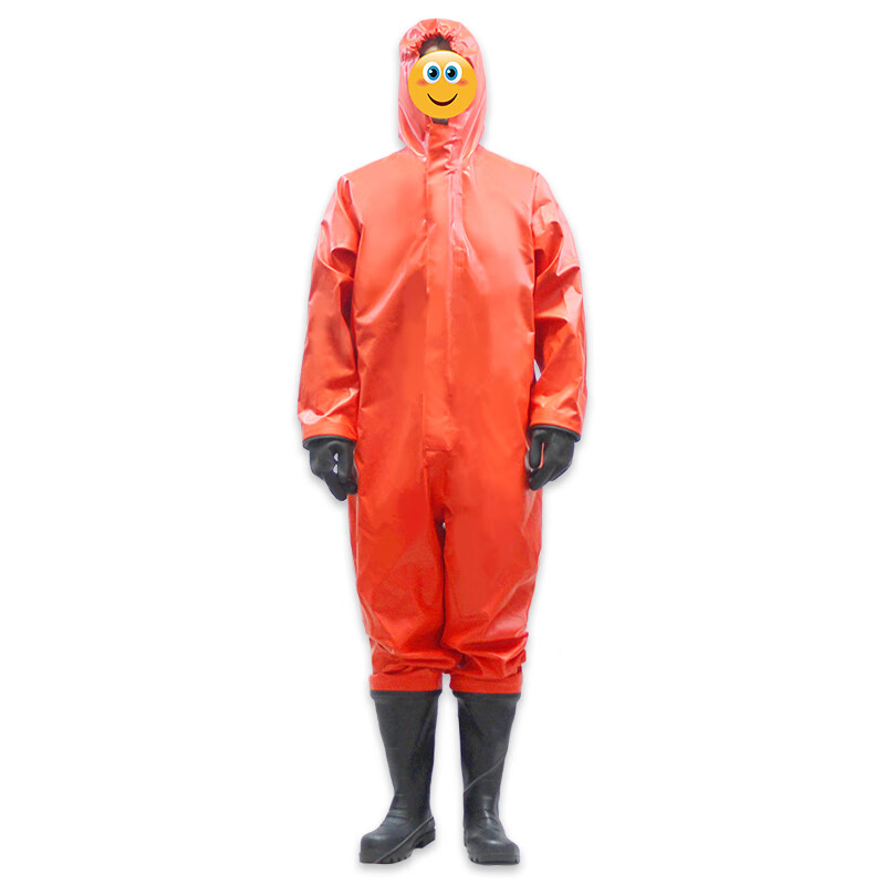 mkwrescue消防轻型防化服半封闭服连体防酸碱防腐蚀服防毒气鞋子防扎