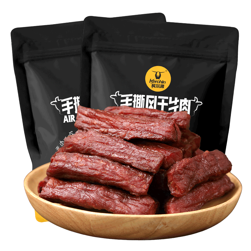 科尔沁（KERCHIN）手撕风干牛肉内蒙古特产 原味 400g 2袋