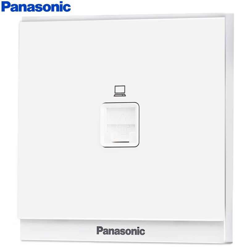 松下（ Panasonic）开关插座面板 电脑网线插座面板 弱电信息墙壁插座 悦皓 白色 WMWF411