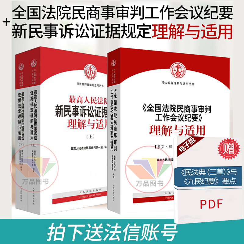 2020年新版最高人民法院新民事诉讼证据规定理解与适用+全国法院民商事审判工作会议纪要理