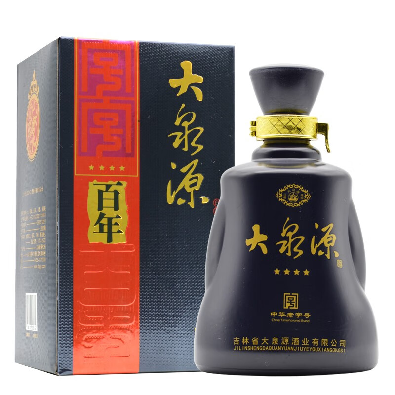 大泉源东北吉林通化纯粮浓香纯粮白酒 大泉源百年系列 四星百年42度*1