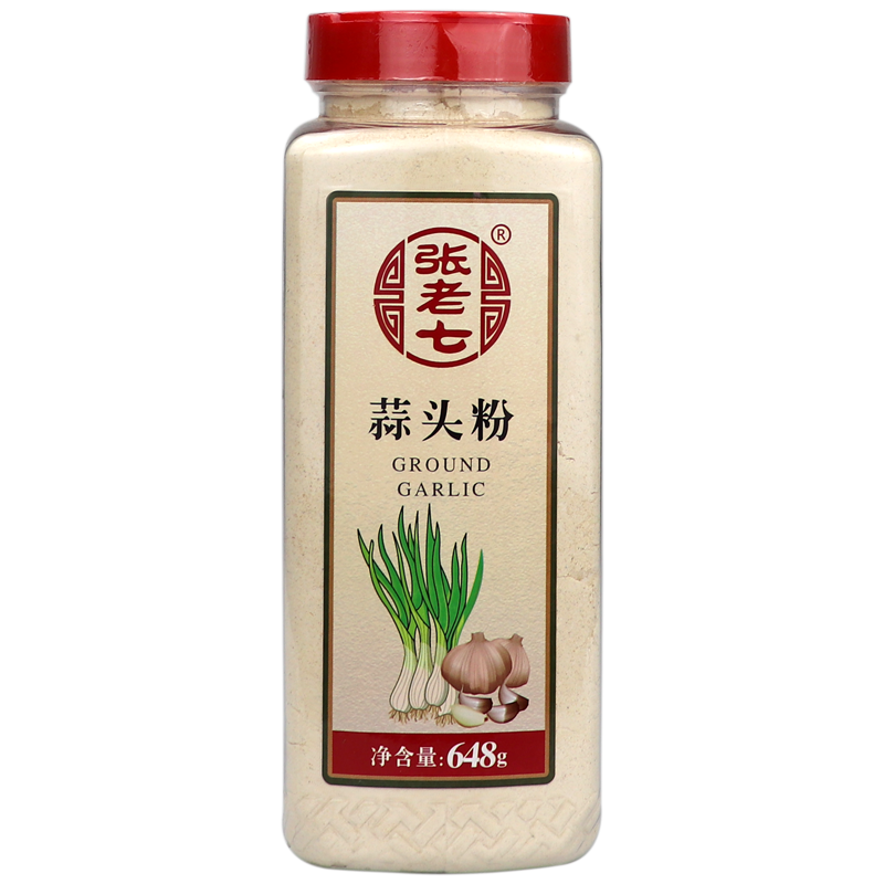 张老七蒜头粉648g/瓶 蒜粉食用纯大蒜粉 蒜香粉 烧烤腌制去异味香料 蒜头粉648g（单瓶）