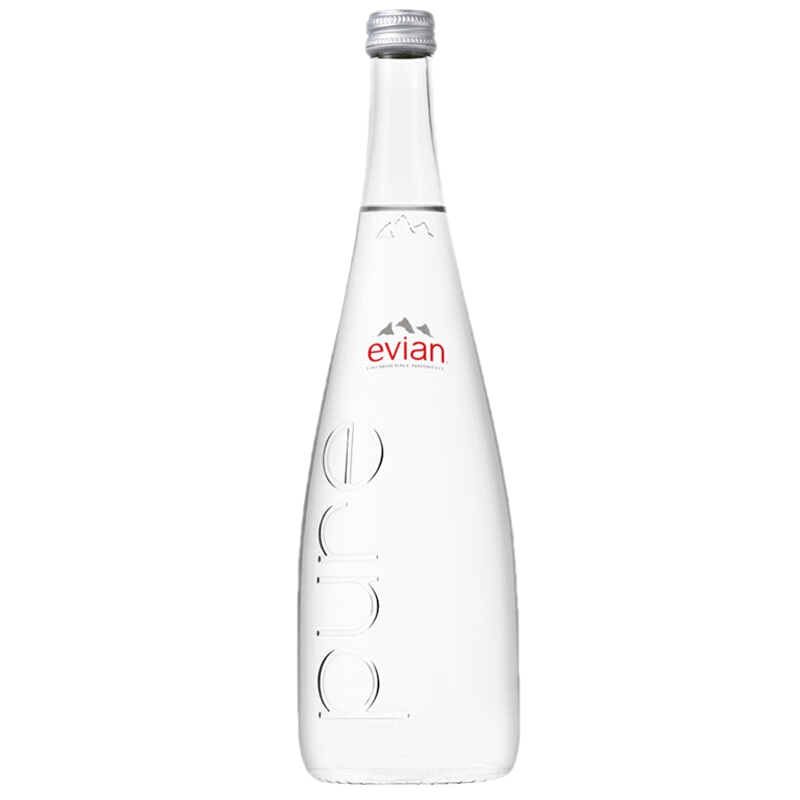 依云（evian）法国原装进口 依云天然矿泉水饮用水  整箱装弱碱性天然山泉水 【气泡】330ml*20 玻璃瓶