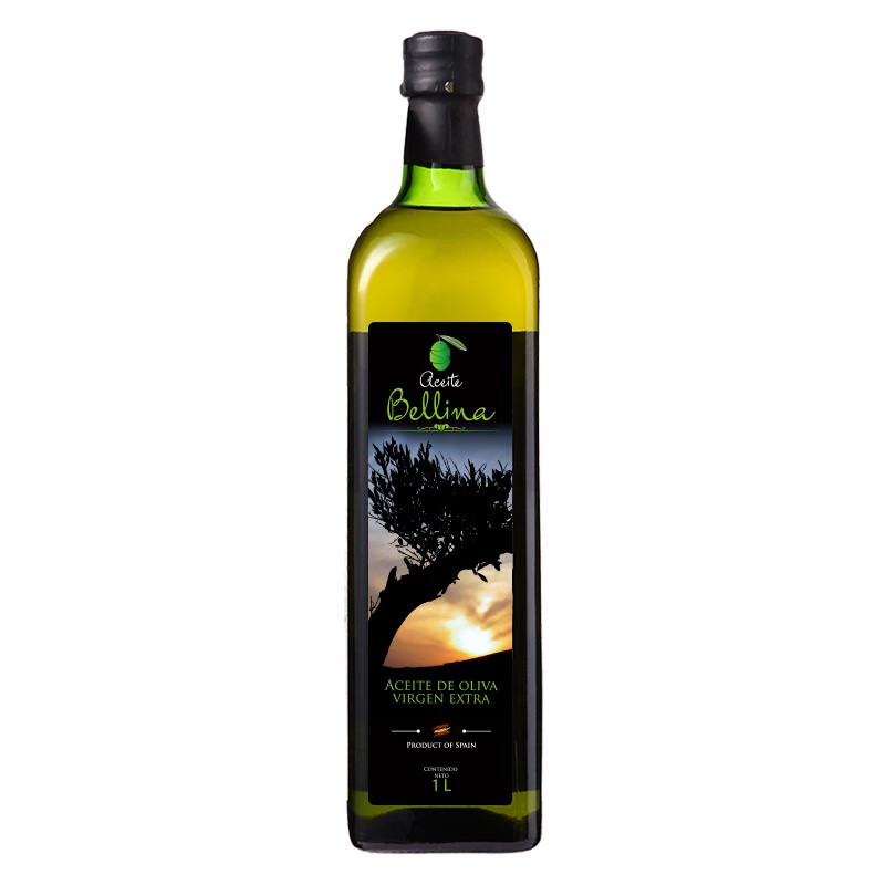 蓓琳娜（BELLINA）1000ml 特级初榨橄榄油 西班牙原装原瓶进口