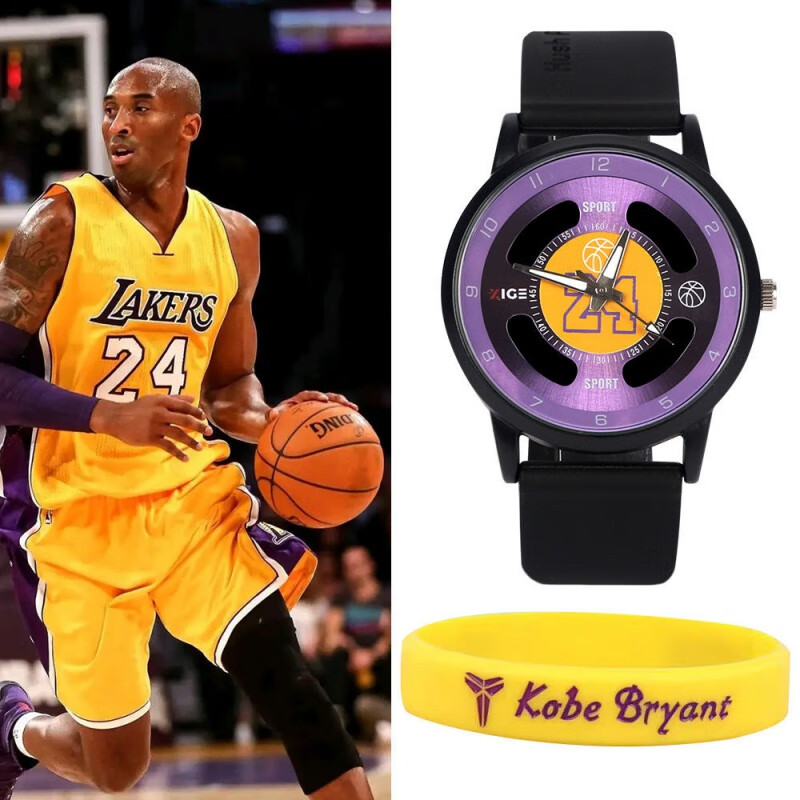 碧泊科比纪念版电子表 新款nba球星科比手表男学生运动防水手表青