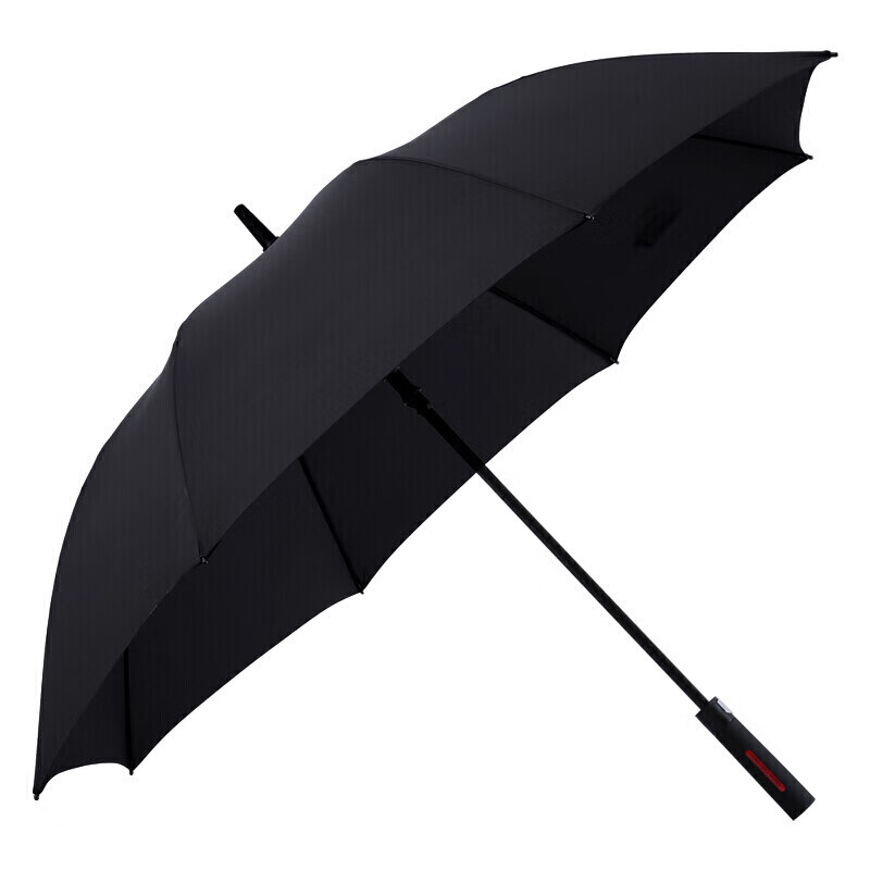 美度（MAYDU）防暴雨伞长柄直杆伞高尔夫晴雨伞抗风户外雨伞 M1123黑色
